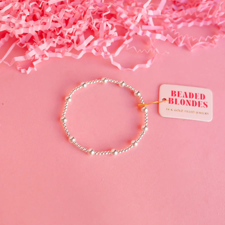 Beaded Blondes | Lively Bracelet in Silver - Giddy Up Glamour Boutique