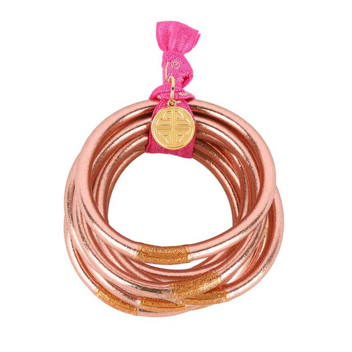 BuDhaGirl | Set of Six | All Weather Bangles in Rose Gold