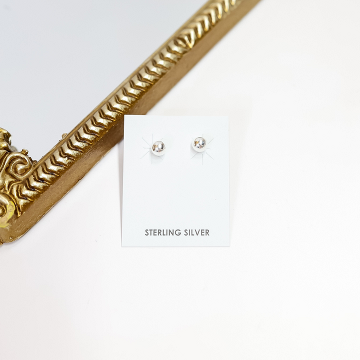 Navajo Pearl Sterling Silver Stud Earrings