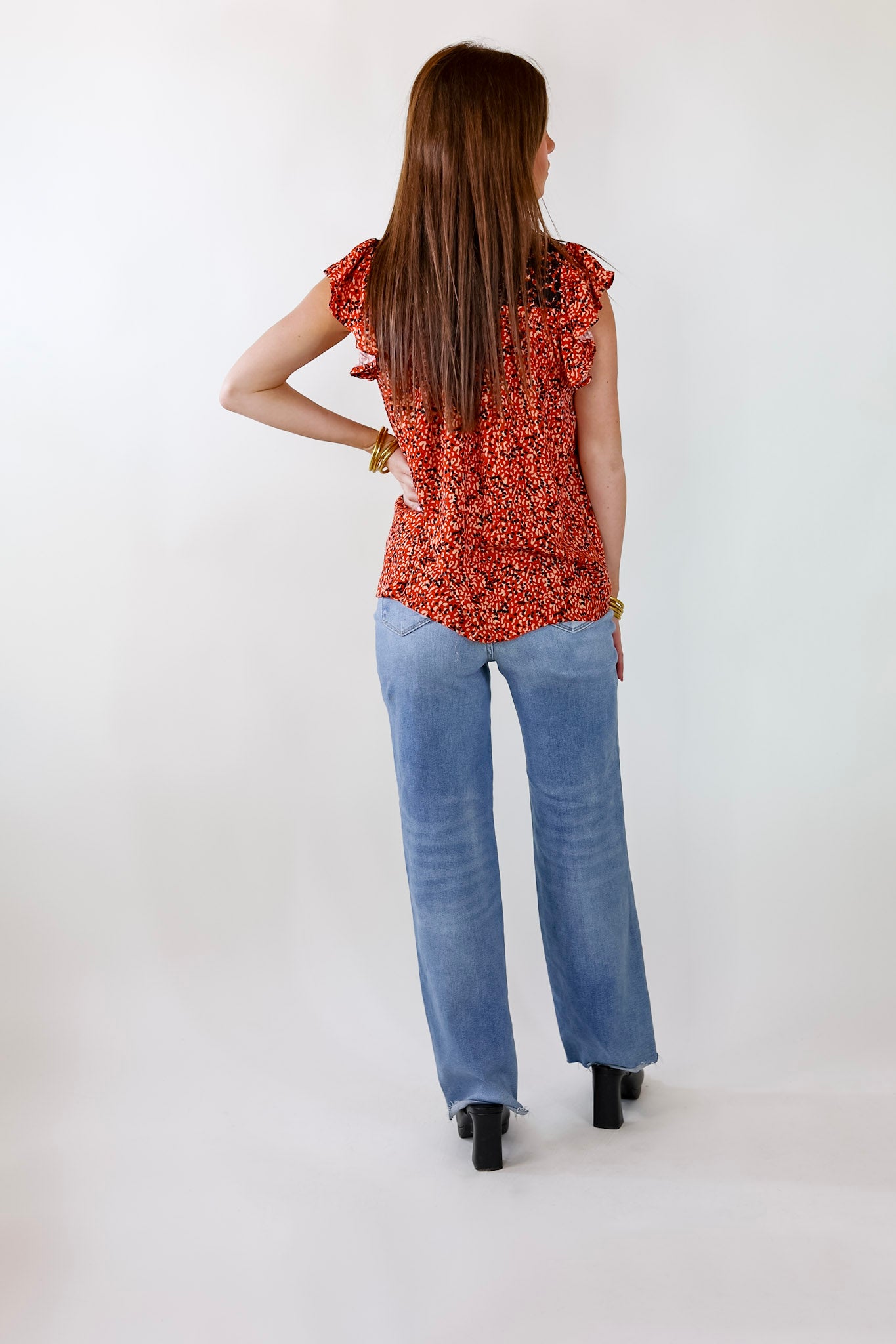 Overlook Hotel Floral Embroidered Top in Red - Giddy Up Glamour Boutique