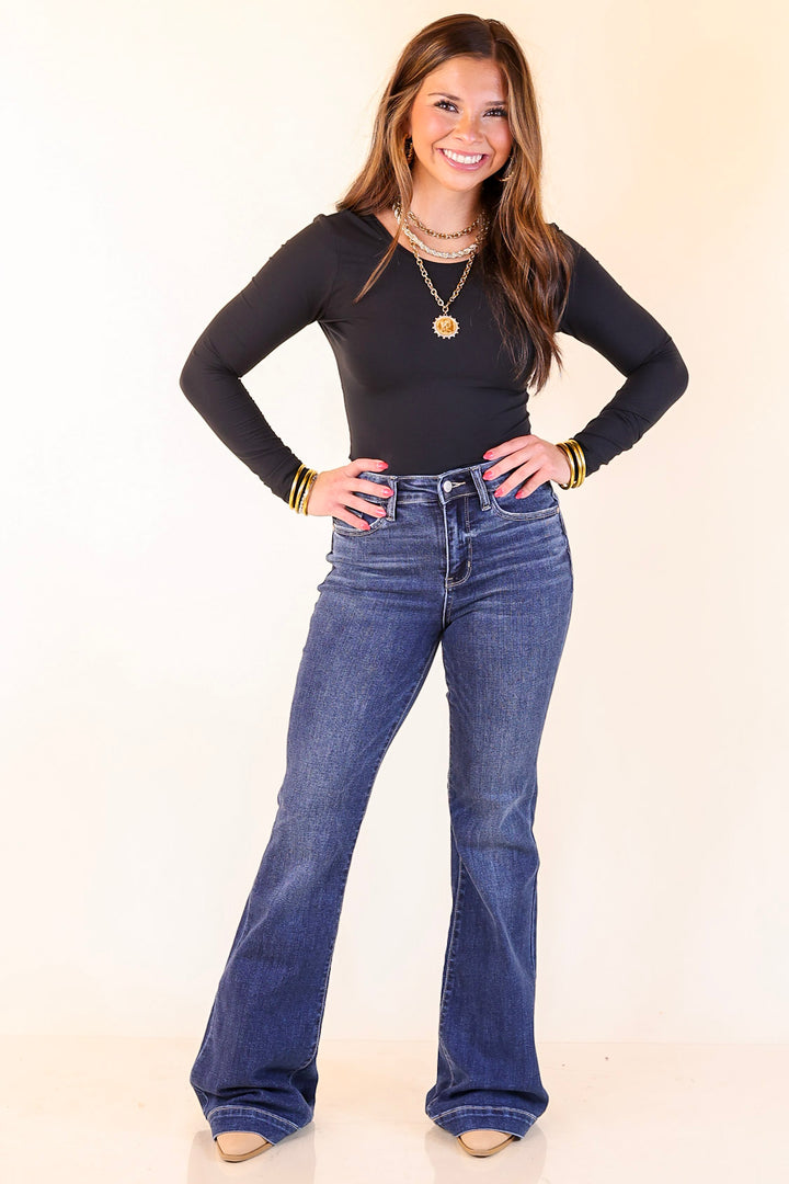 Judy Blue | Tailored Touch Trouser Jean in Dark Wash