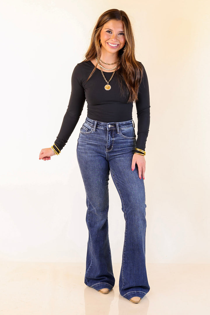 Judy Blue | Tailored Touch Trouser Jean in Dark Wash