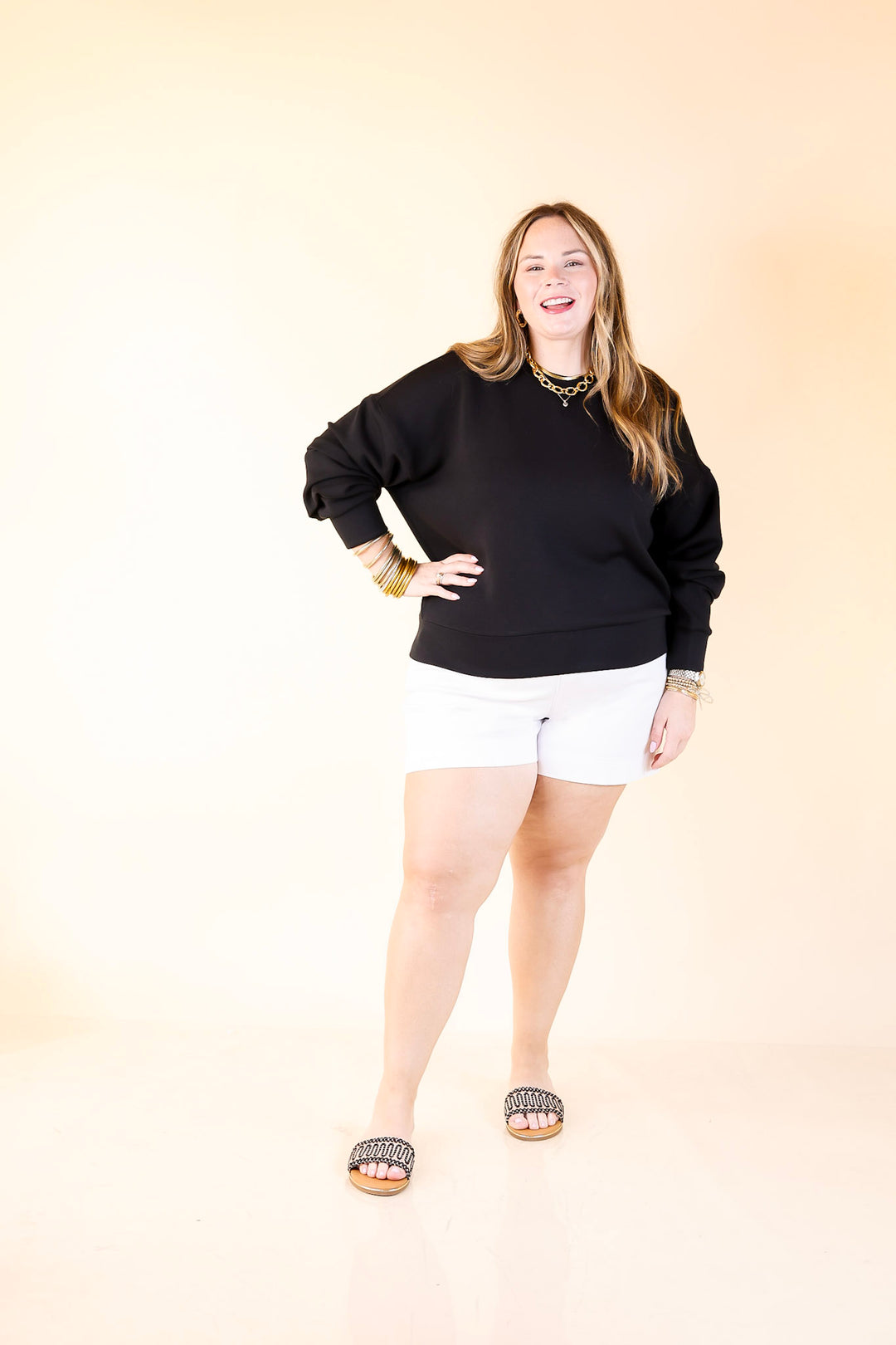 SPANX | AirEssentials Crew Neck Pullover in Black