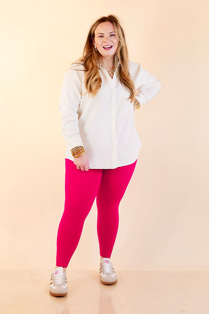 SPANX | Booty Boost® Performance and Shaping 7/8 Leggings in Fuchsia Pink
