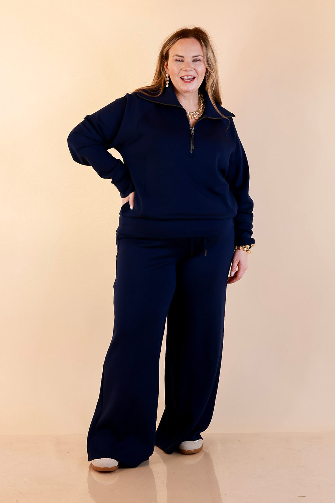 SPANX | AirEssentials Half Zip in Timeless Navy