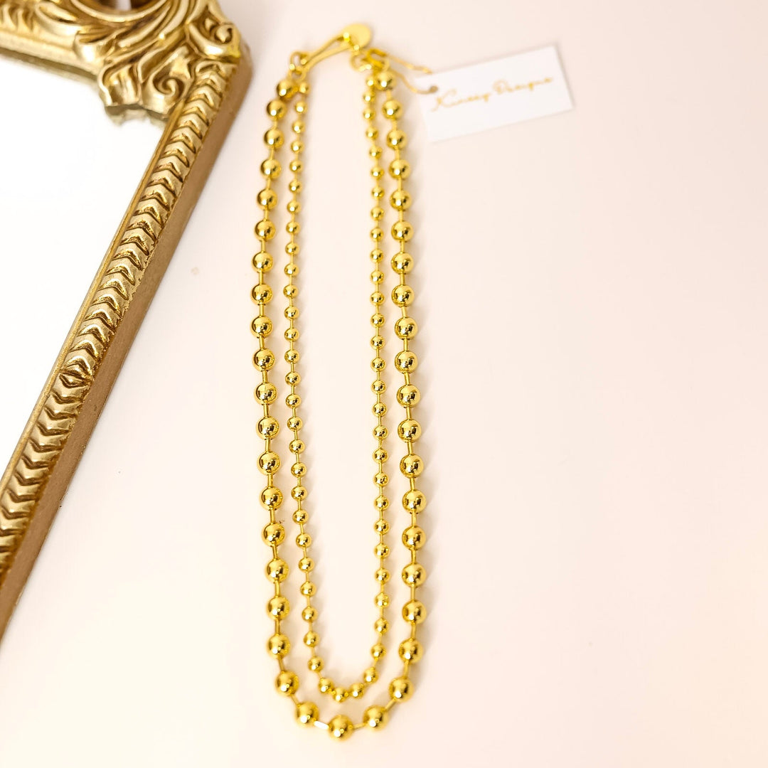Kinsey Designs | Pierce Beaded Double Layer Necklace in Gold