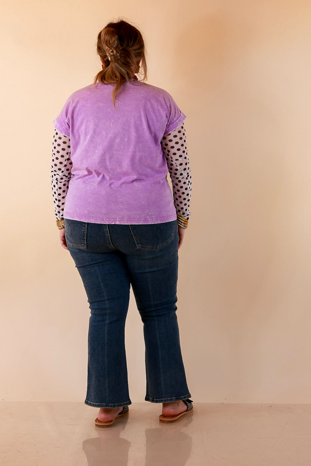 Chic Made Easy Short Sleeve Shirt in Lavender Purple