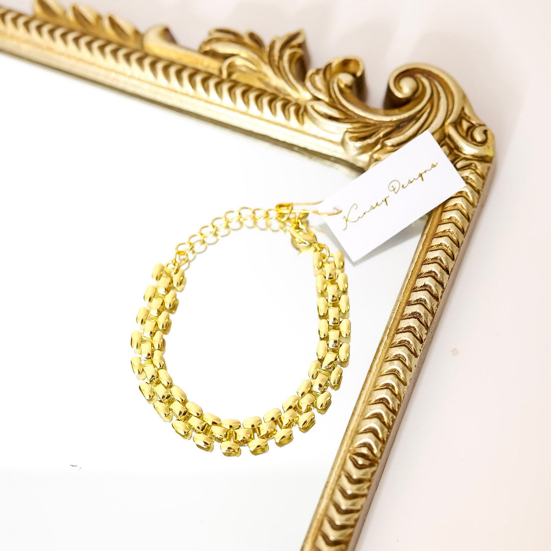 Kinsey Designs | Basque Double Layered Chain Bracelet in Gold