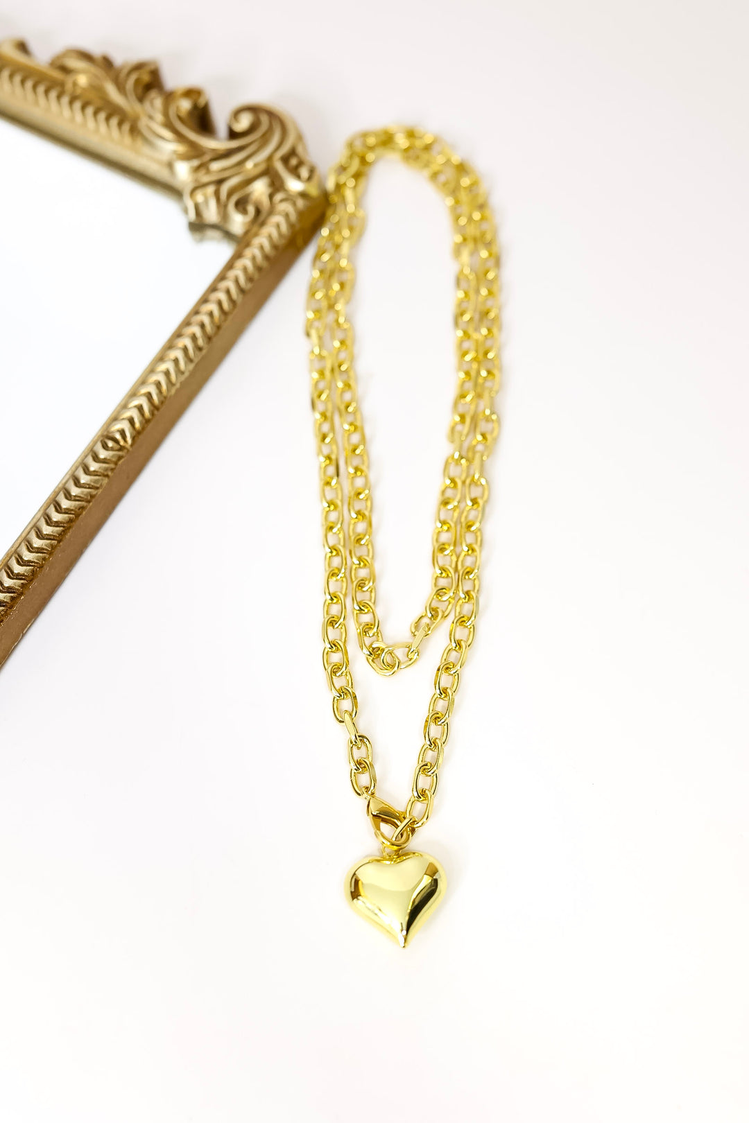 Kinsey Designs | Poppy Puffy Heart Chain Necklace in Gold