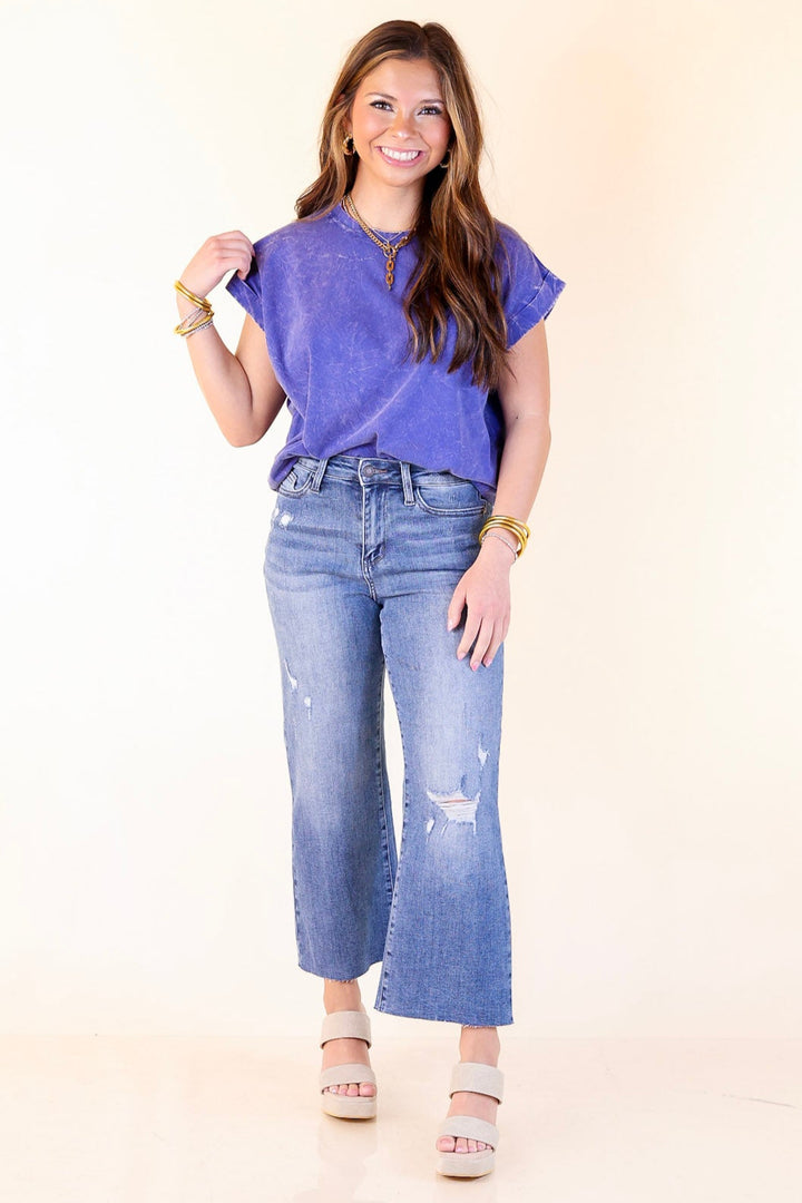 Chic Made Easy Short Sleeve Shirt in Blue