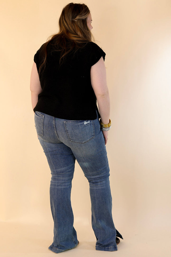 Judy Blue | The Perfect Pair Tummy Control Slim Bootcut Jean with Side Slit in Vintage Medium Wash