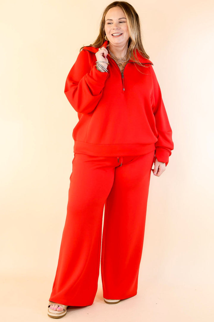 SPANX | AirEssentials Half Zip in Red