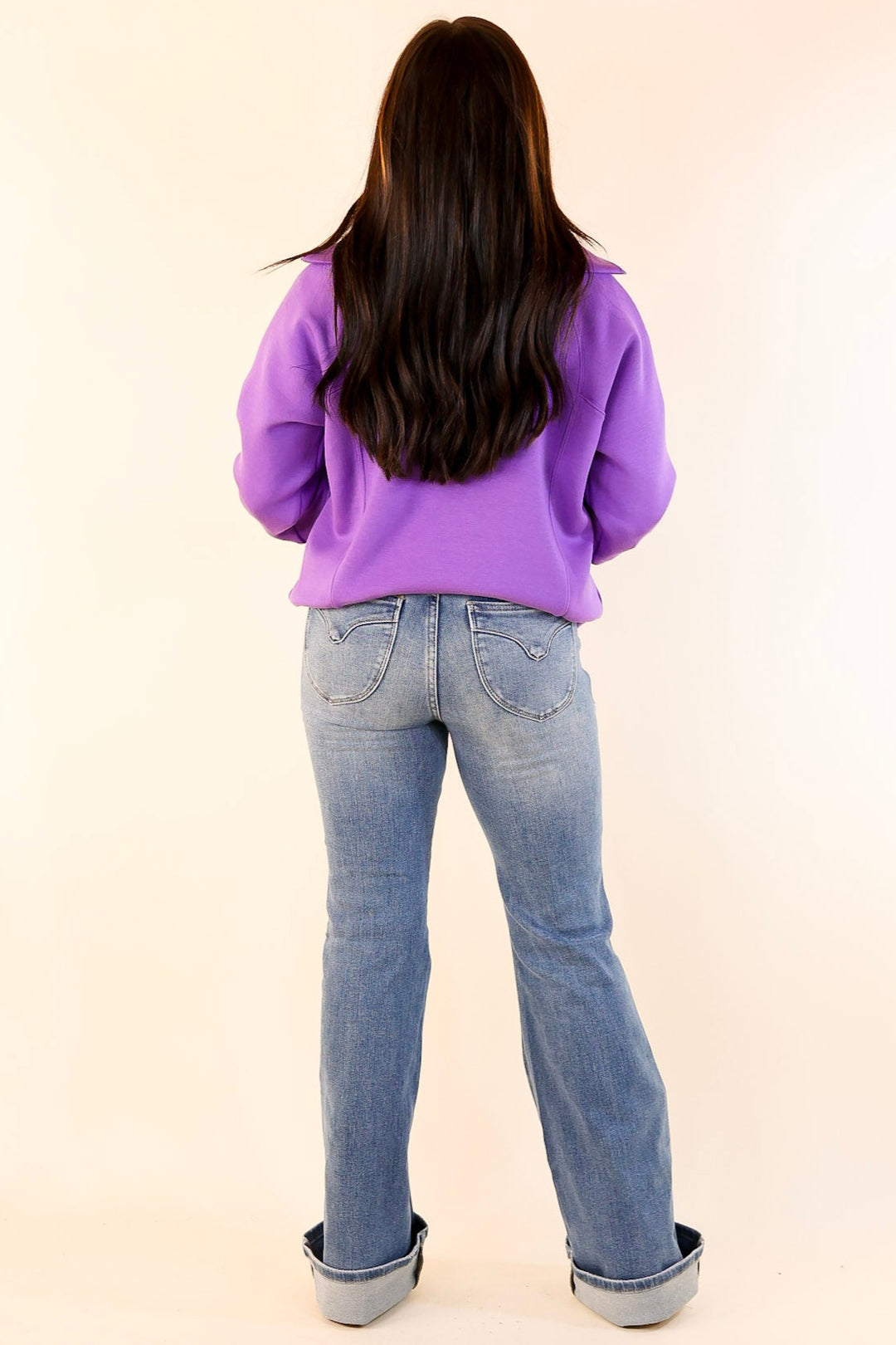SPANX | AirEssentials Half Zip in Vibrant Lilac Purple