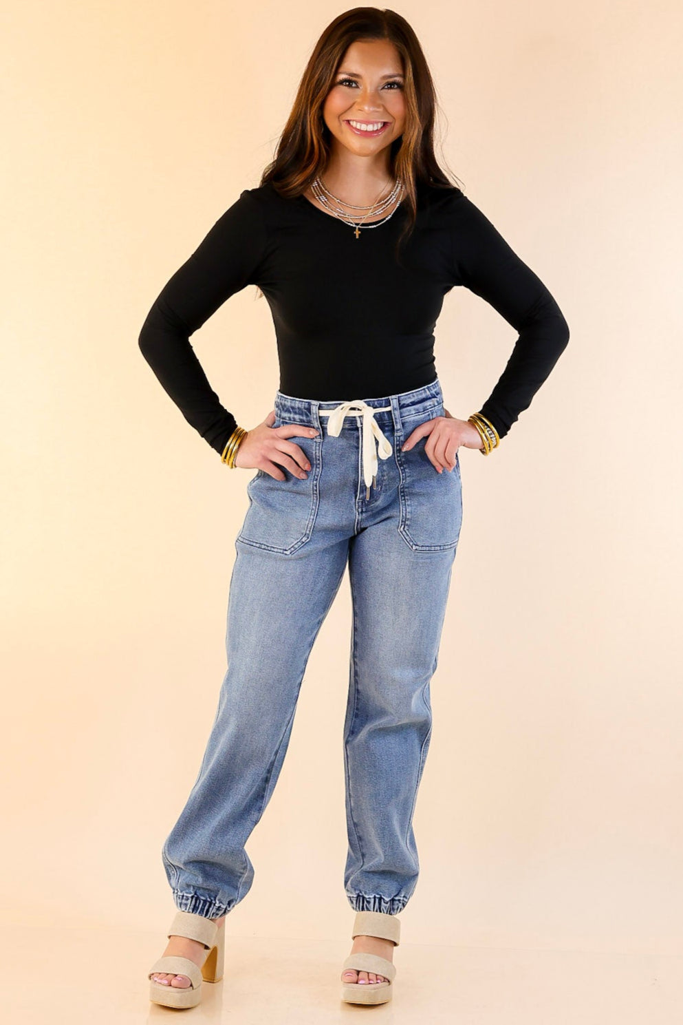 Judy Blue | Relaxed Revival Denim Jogger in Medium Wash