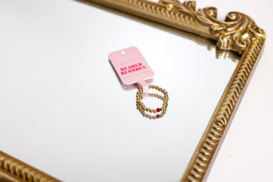 Beaded Blondes | Rev Ring in Maroon