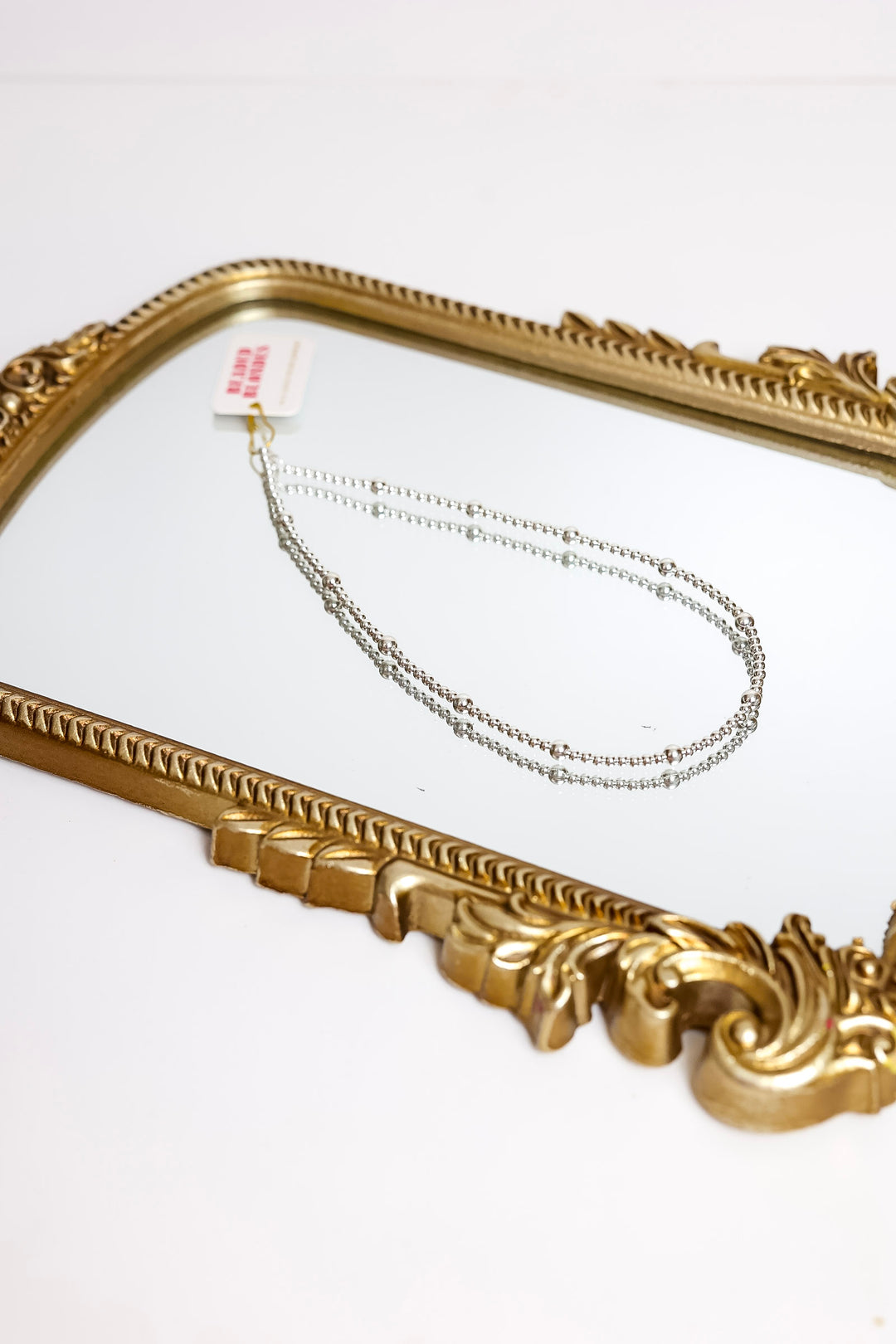 Beaded Blondes | Olive Silver Beaded Necklace