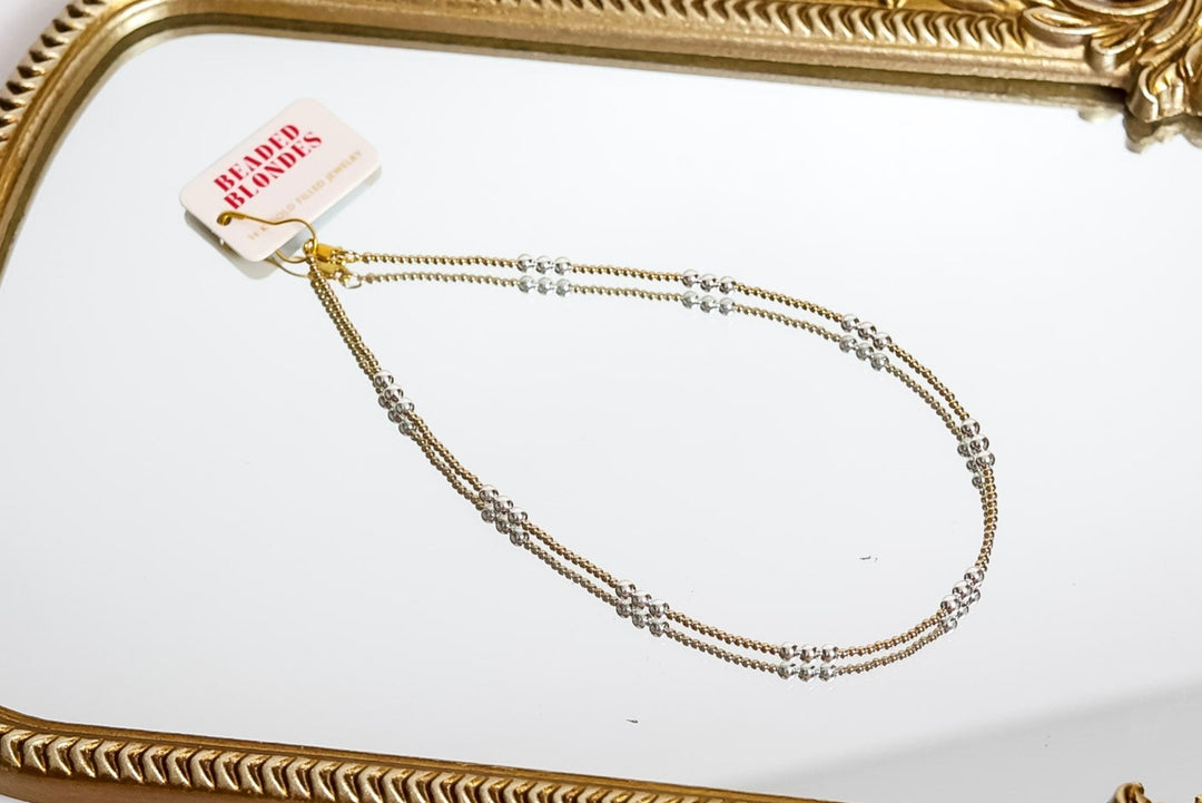 Beaded Blondes | ILY Gold with Silver Beaded Necklace