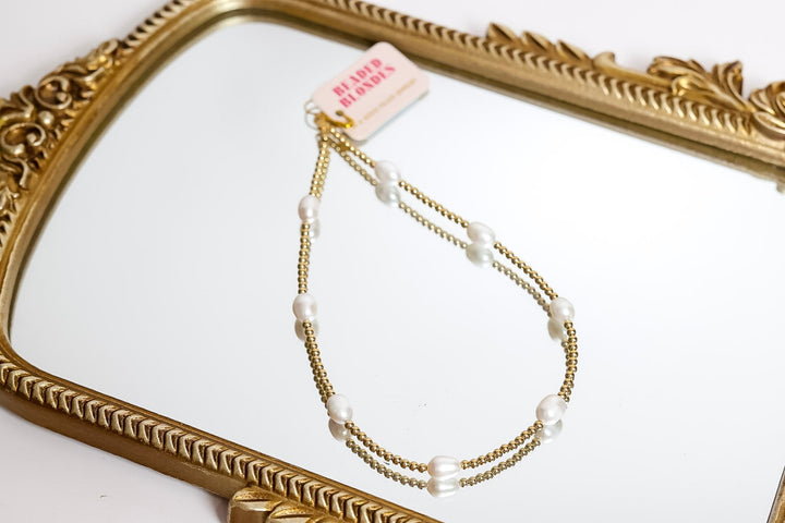 Beaded Blondes | Pearl Poppi Necklace in Gold
