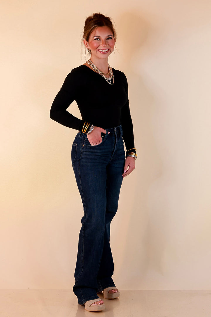 Judy Blue | Flawless Fit Tummy Control Classic Straight Leg Jean in Dark Wash