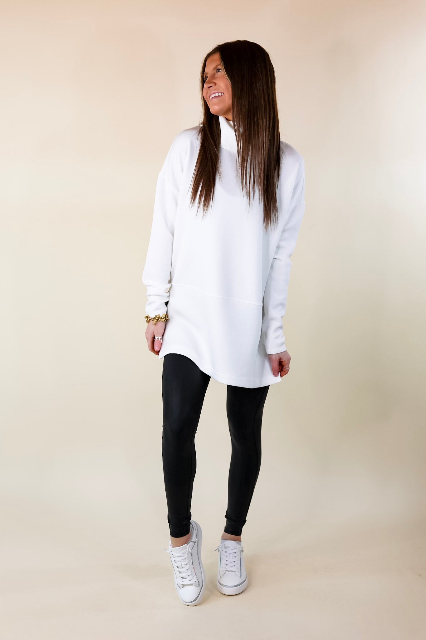 SPANX | AirEssentials Turtleneck Tunic in White - Giddy Up Glamour Boutique