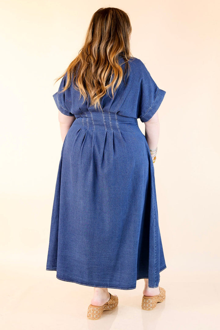 Simply Darling Button Up Denim Maxi Dress
