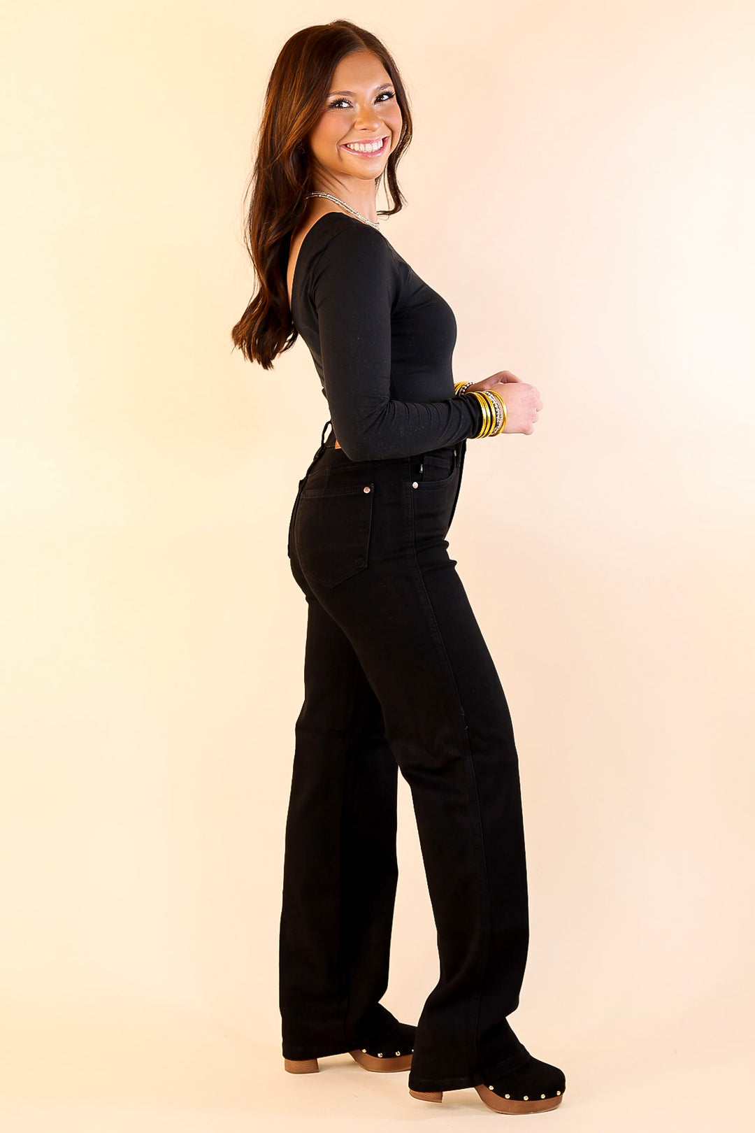 Last Chance Size 1 | Judy Blue | Perfect Fit Tummy Control Classic Straight Leg Jean in Black
