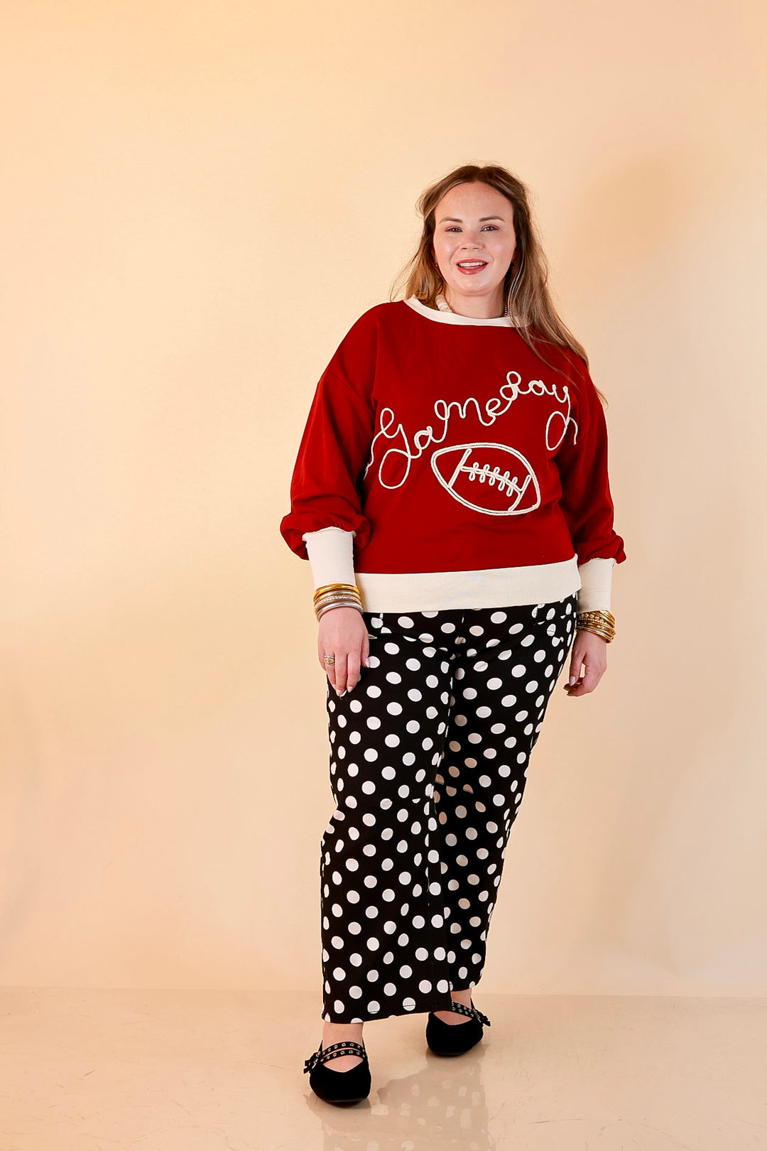See You at Kickoff Gameday Football Appliqué Graphic Top in Maroon