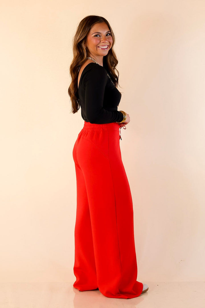 SPANX | AirEssentials Wide Leg Pant in Red