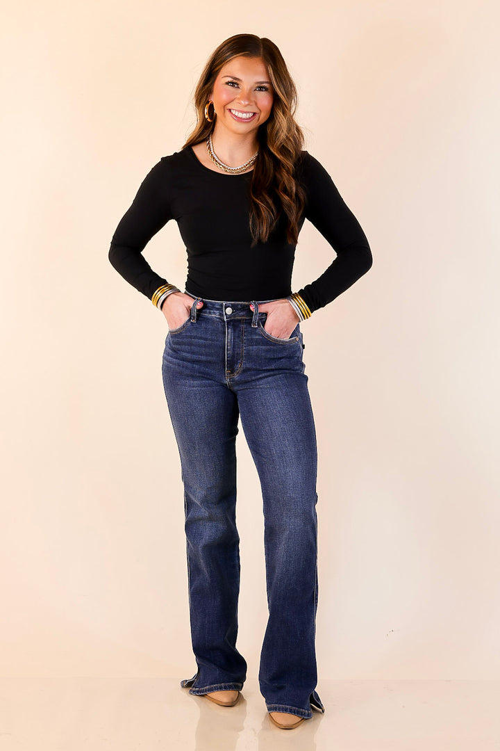 Judy Blue | Style Comes Easy Boot Cut Jeans in Dark Wash