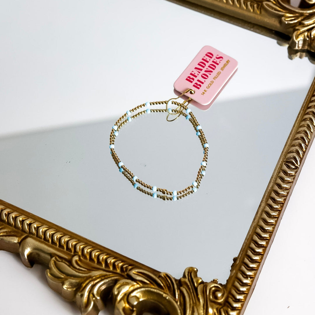 Beaded Blondes | Powder Blue Dainty Poppi Bracelet