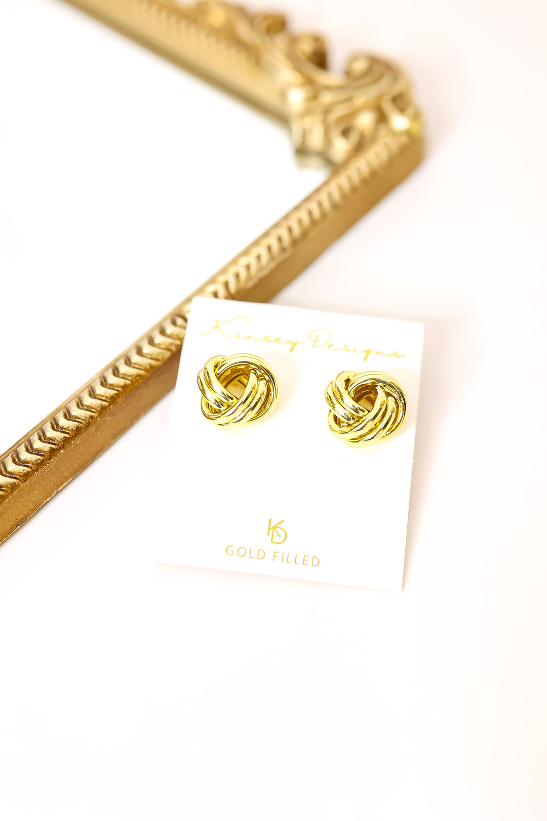 Kinsey Designs | Monkey's Fist Knot Post Earrings in Gold