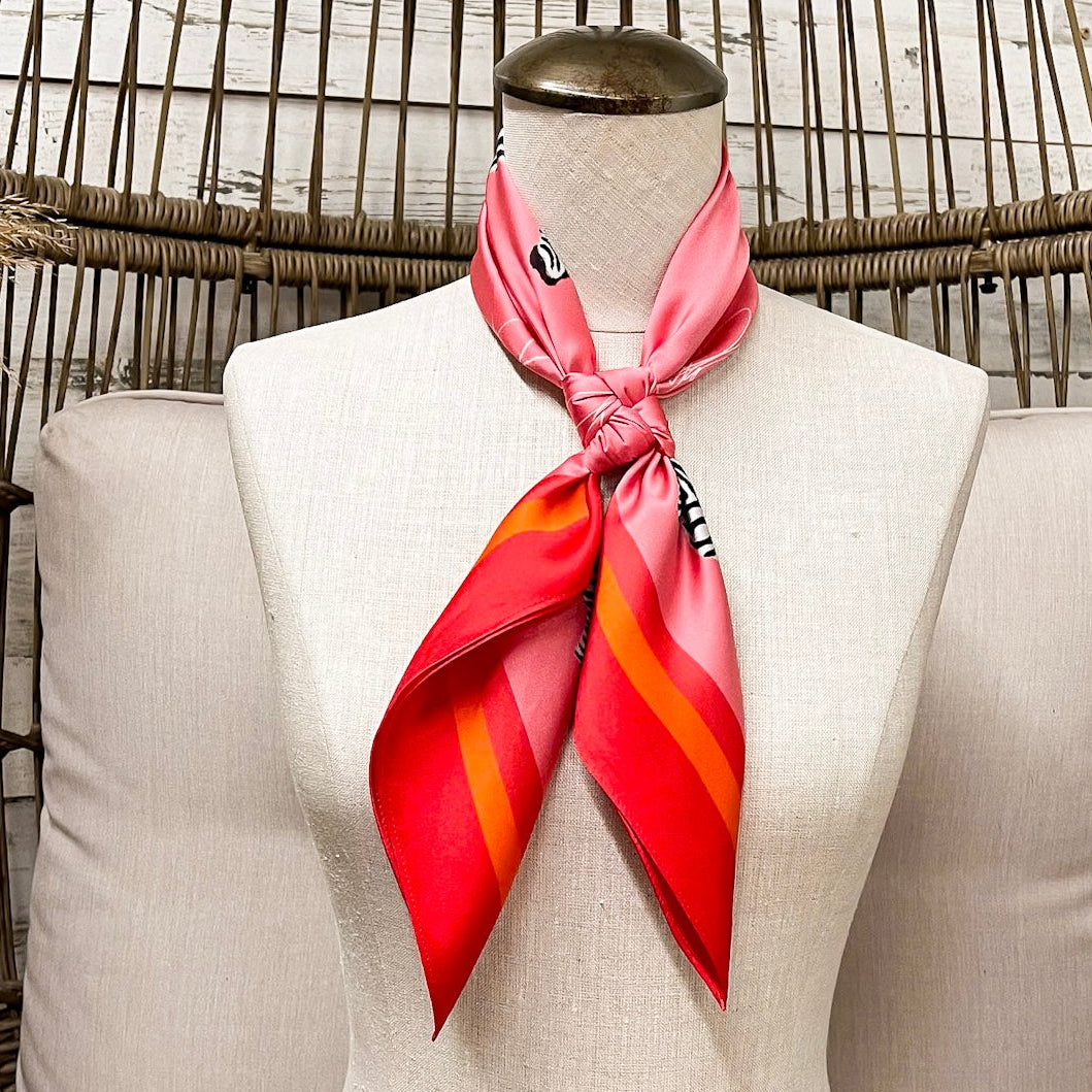 KB's Canvas | Rain or Shine Zebra Print Scarf in Pink