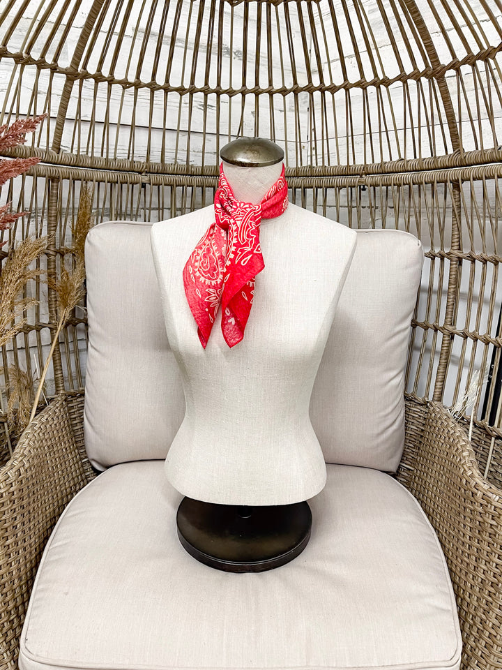 XOXO Art & Co | Red Bandana Scarf