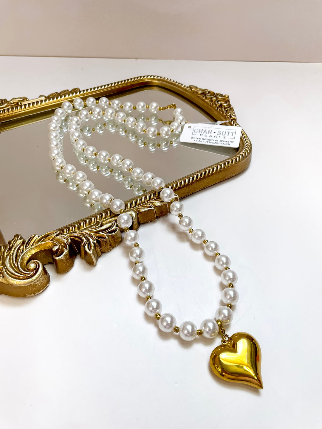 CHANSUTT PEARLS | Wrap Around Pearl Heart Necklace in Gold