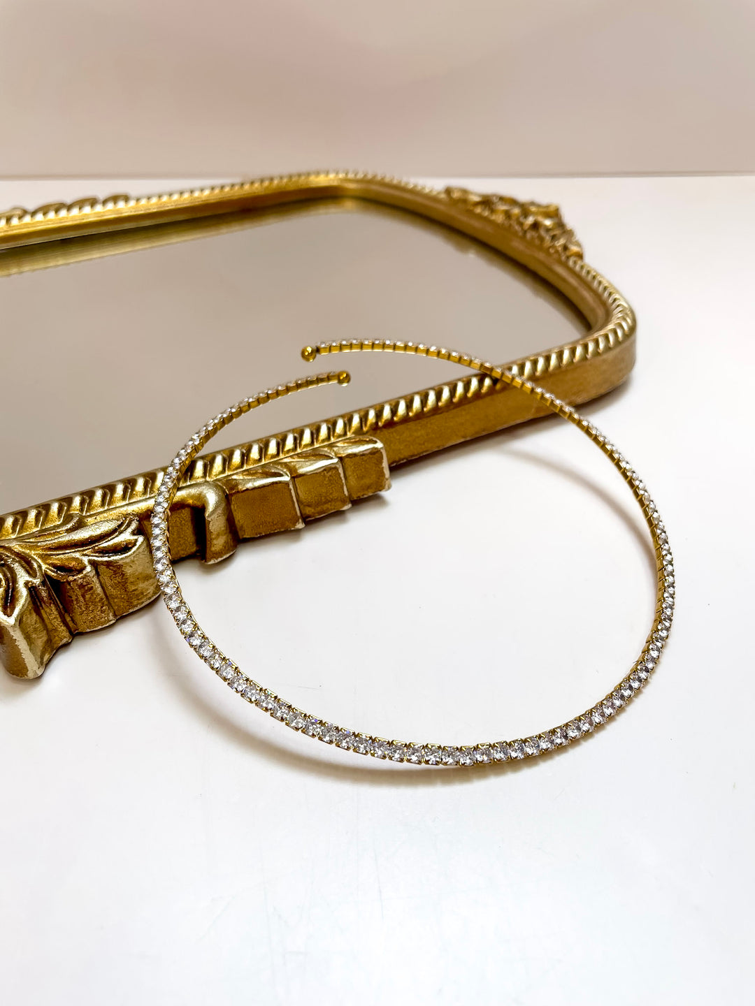 CHANSUTT PEARLS | Luxe Tennis Necklace with Crystal Detailing in Gold