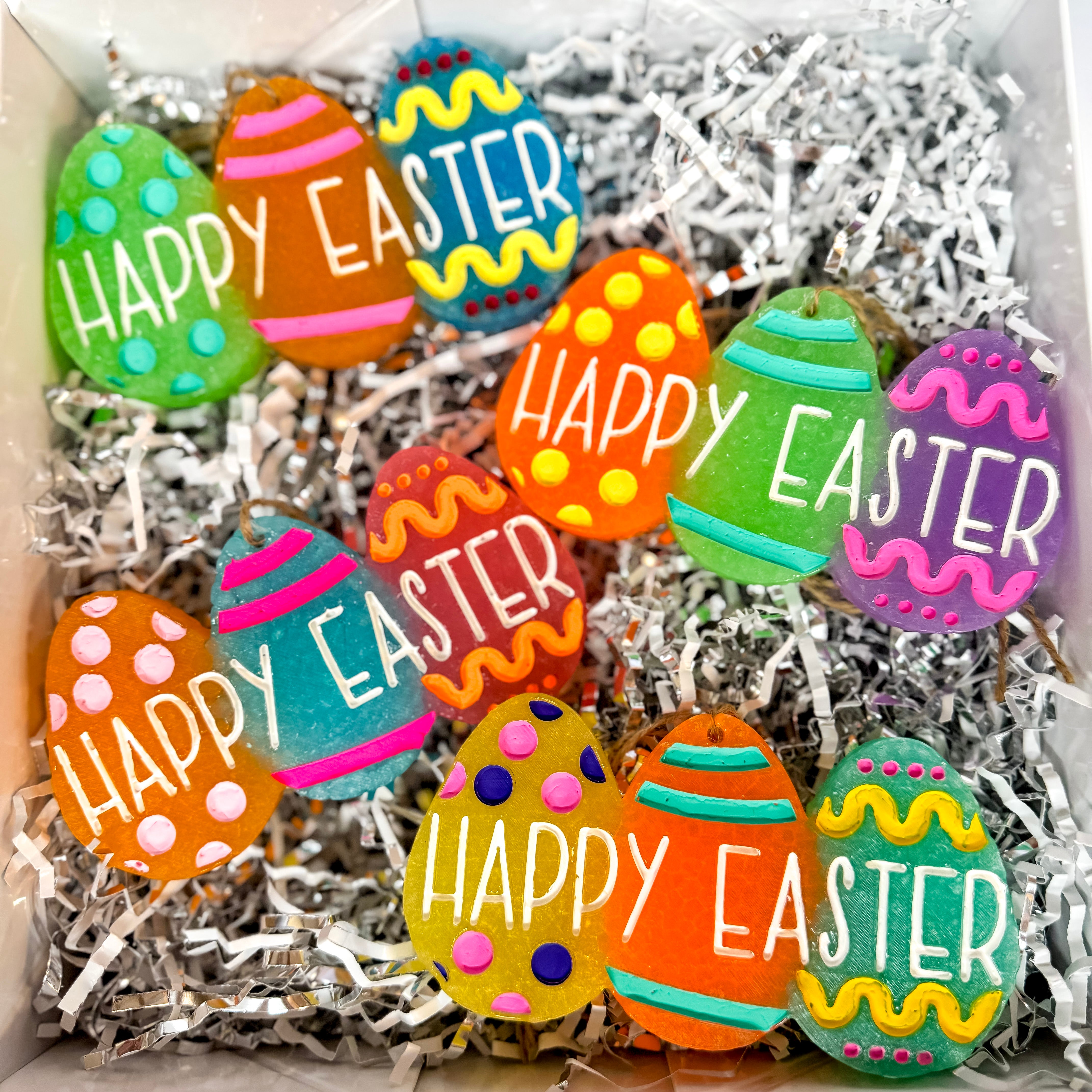 Happy Easter Trio Eggs Car Freshie in Jelly Beans - Giddy Up Glamour Boutique