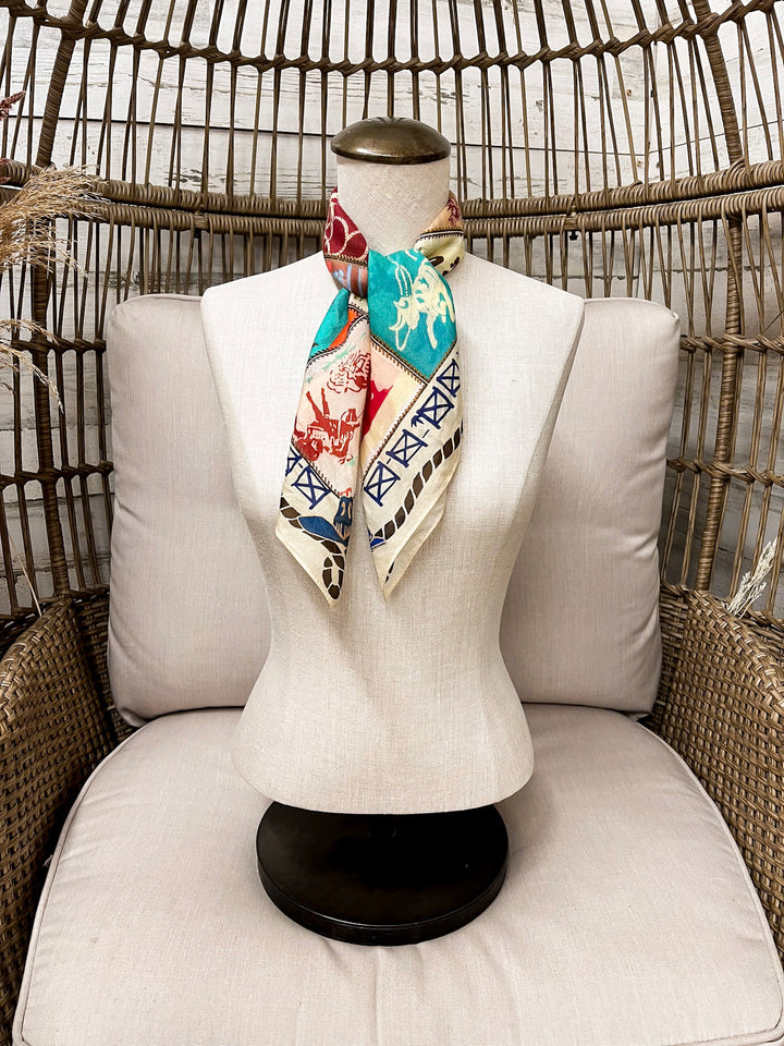 XOXO Art &amp; Co | Camp Blanket Shorty Wild Rag Scarf in Ivory