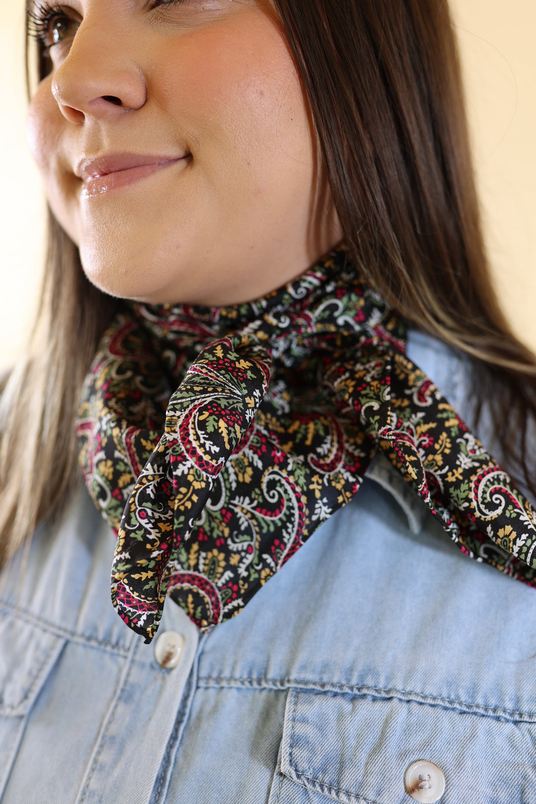 Calico Wild Rag in Black - Giddy Up Glamour Boutique