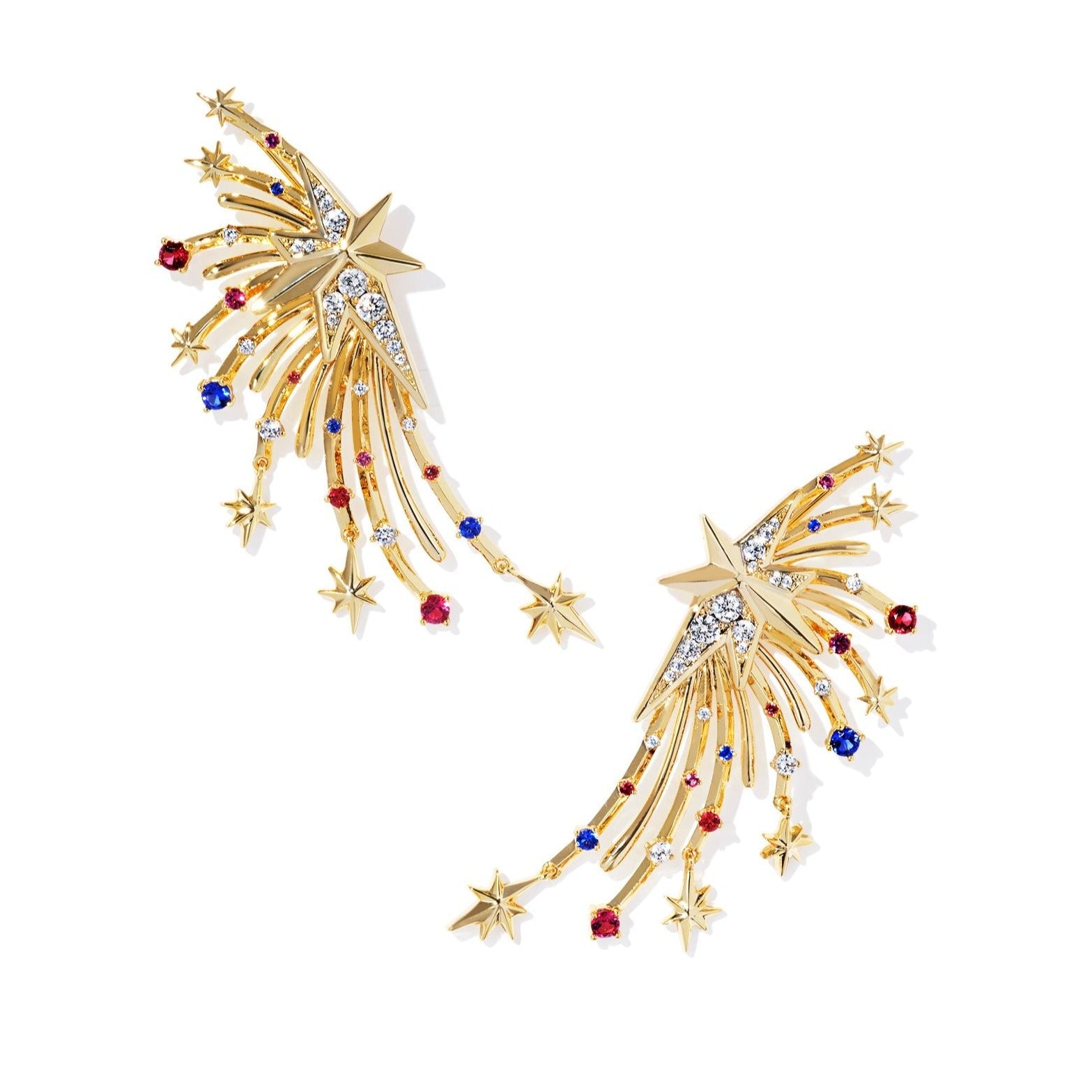 Kendra Scott | Firework Statement Earrings in Red, White, and Blue Mix - Giddy Up Glamour Boutique