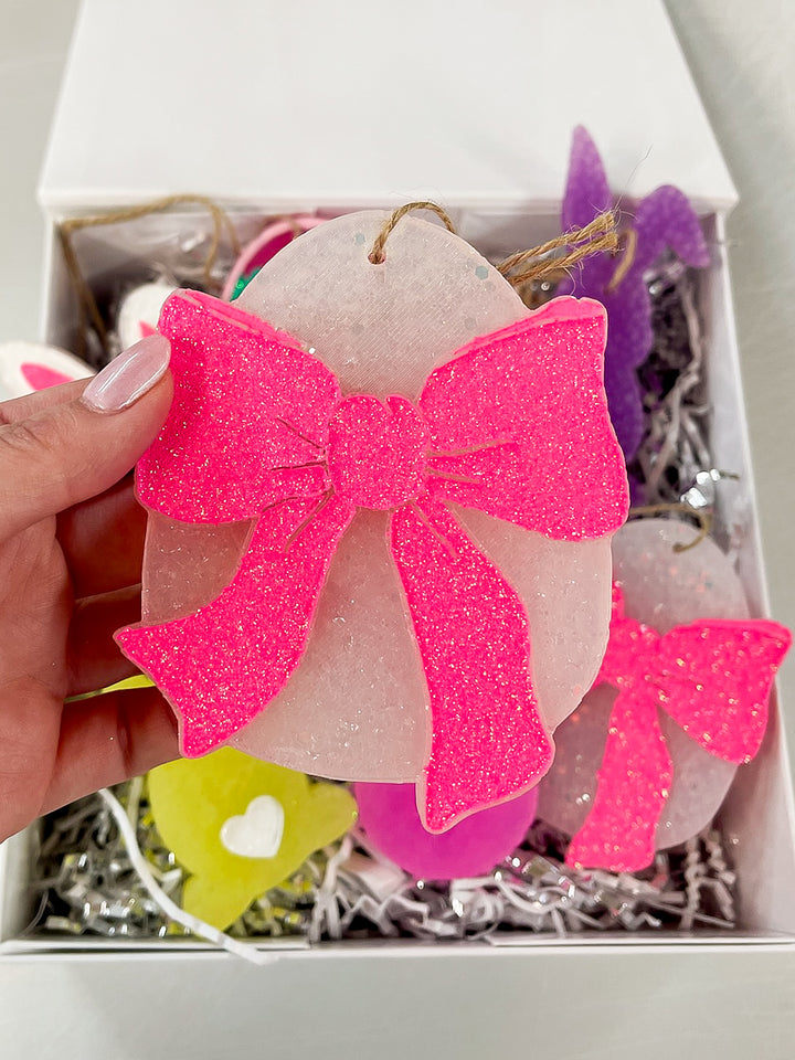 Easter Egg with Giant Bow Car Freshie in Various Scents
