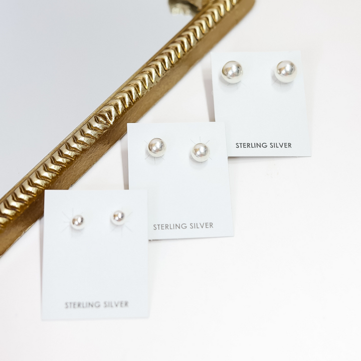 Navajo Pearl Sterling Silver Stud Earrings