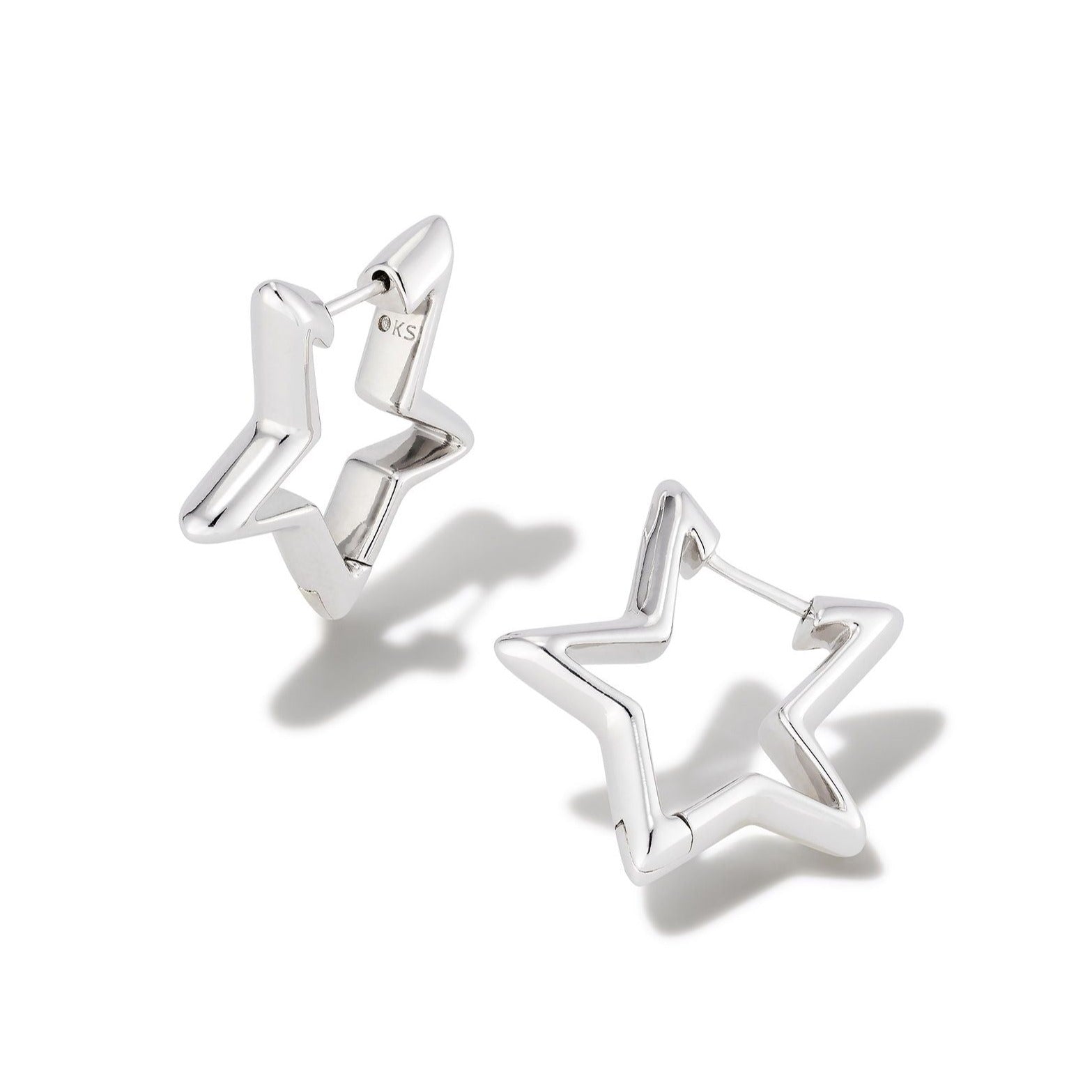 Kendra Scott | Silver Star Huggie Earrings - Giddy Up Glamour Boutique