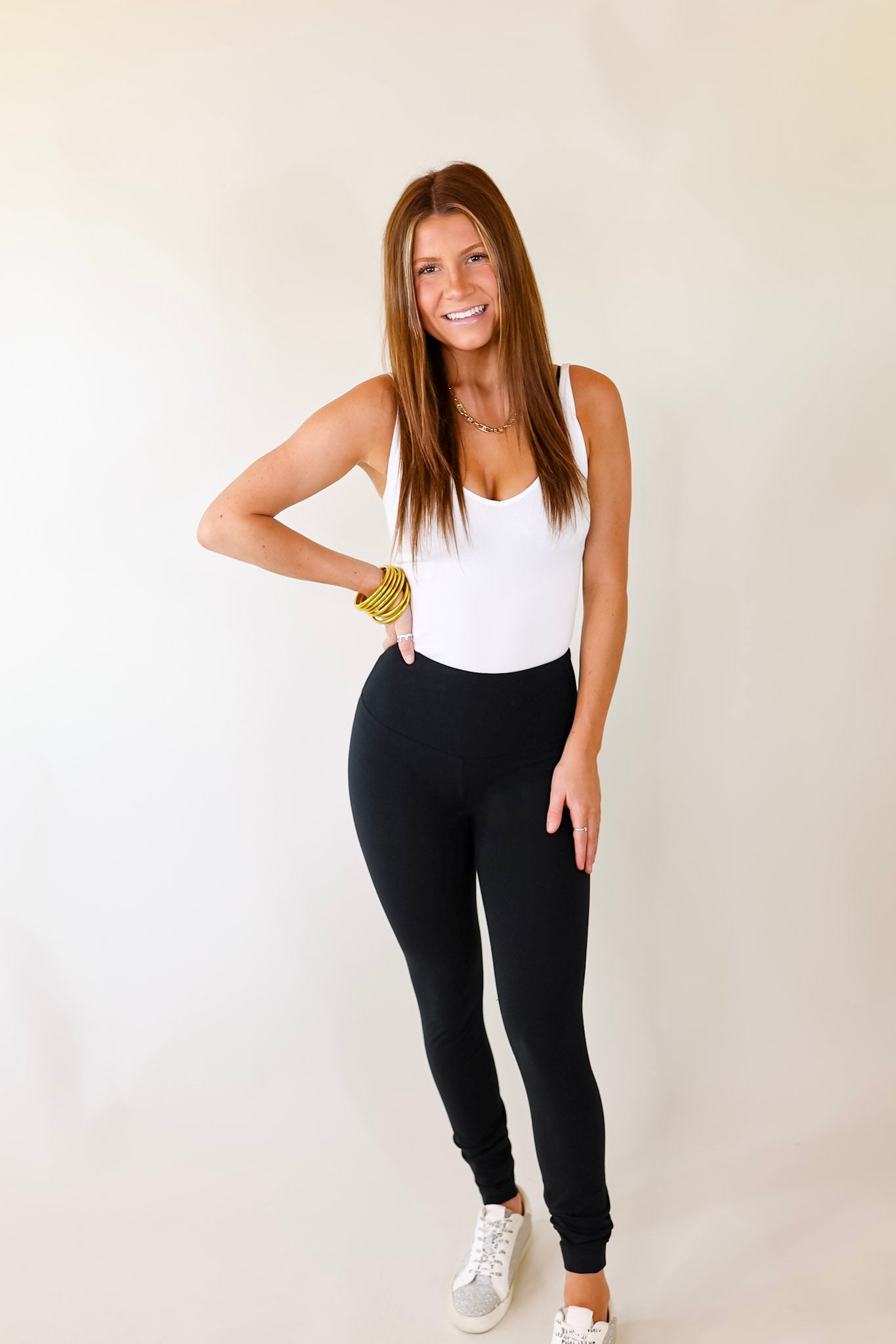 Lyssé | Classic Cotton Leggings in Black - Giddy Up Glamour Boutique