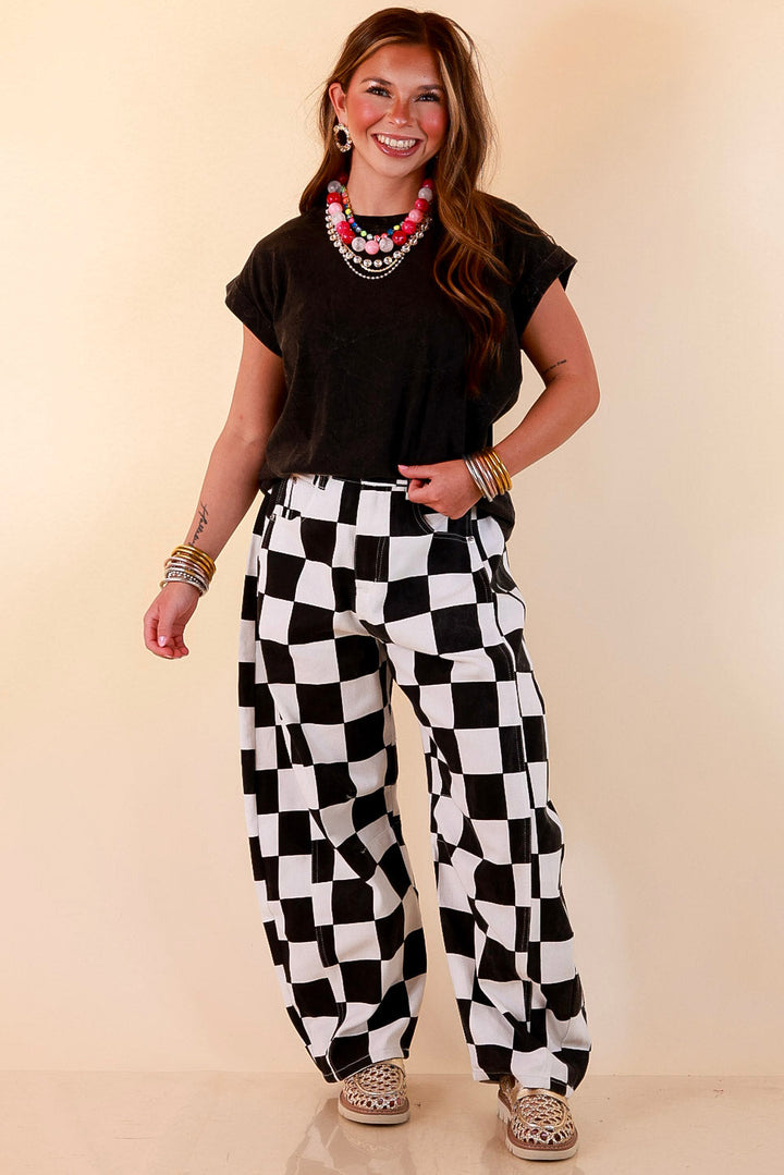 Chic Made Easy Short Sleeve Shirt in Ash Black