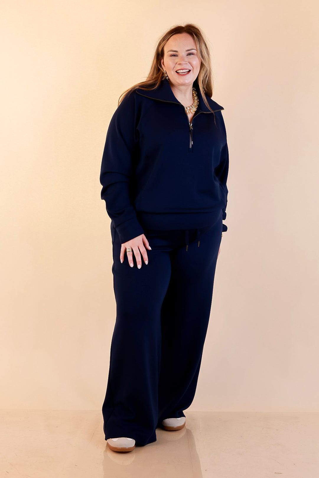 SPANX | AirEssentials Half Zip in Timeless Navy