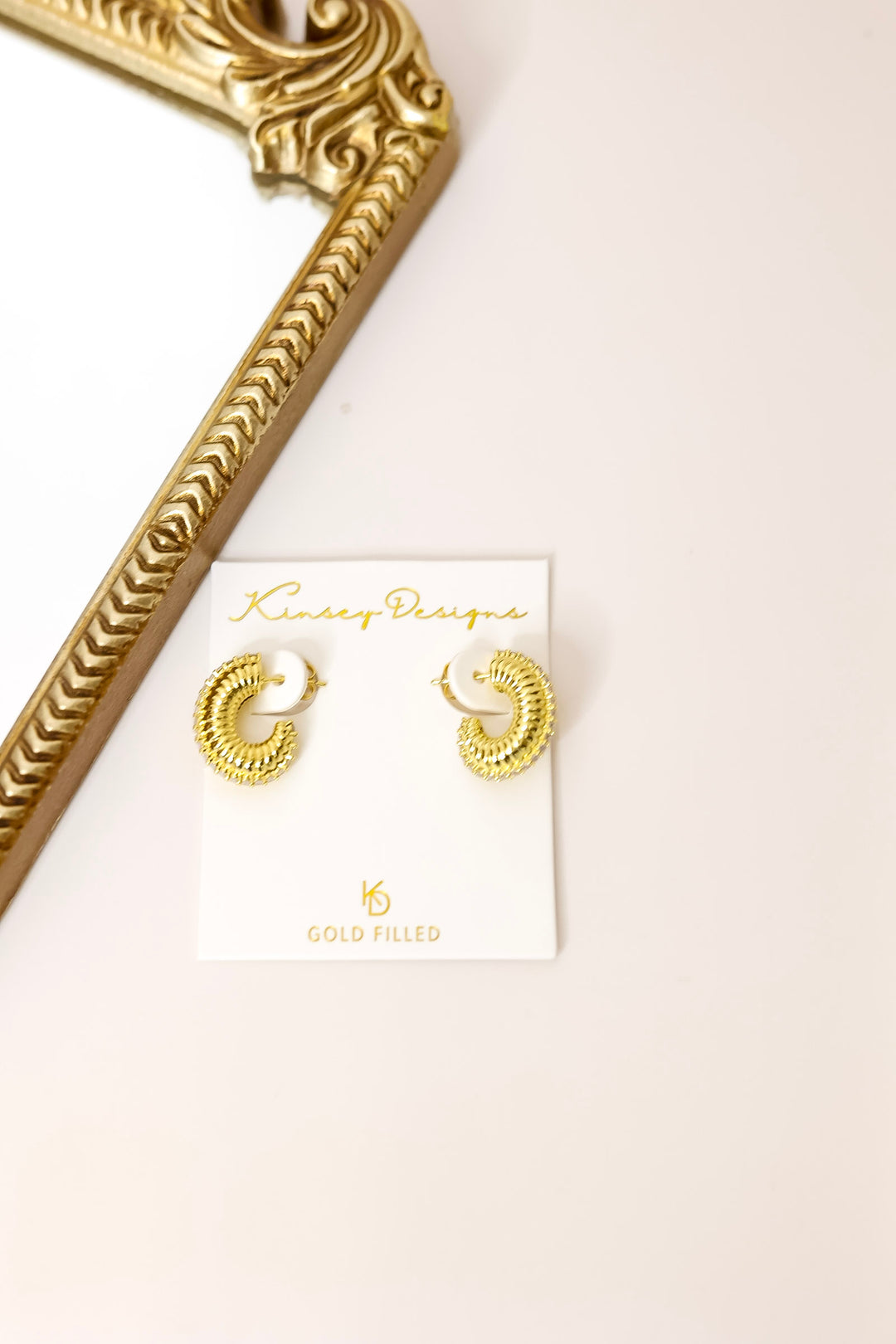 Kinsey Designs | Rolls Crystal Hoop Earrings in Gold