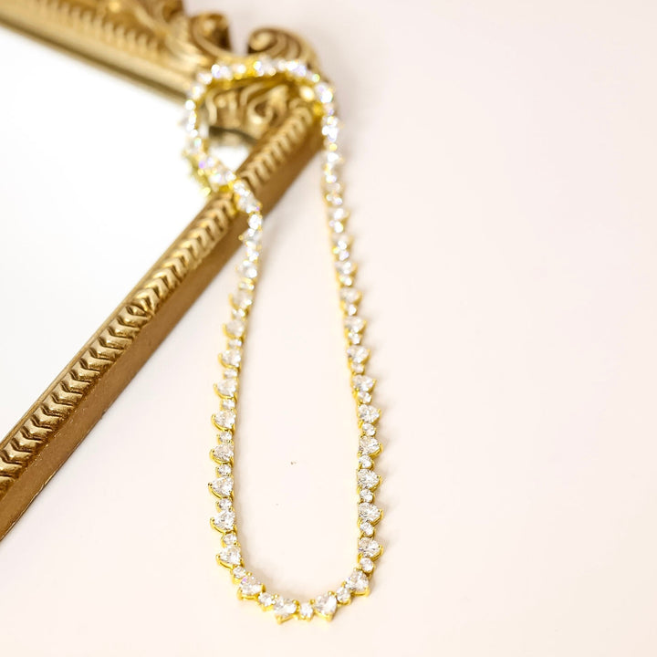 Kinsey Designs | Zanata Heart Tennis Necklace in Gold