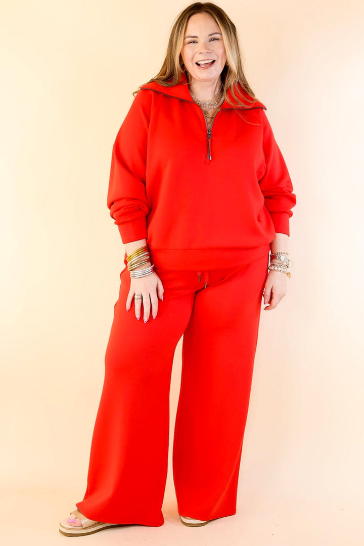 SPANX | AirEssentials Half Zip in Red