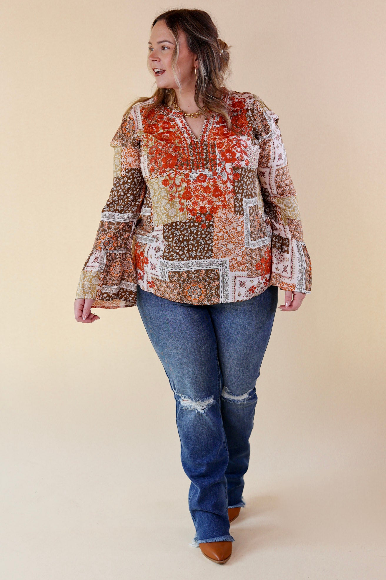 Everything Counts Floral Embroidered Top in Olive Green Mix - Giddy Up Glamour Boutique