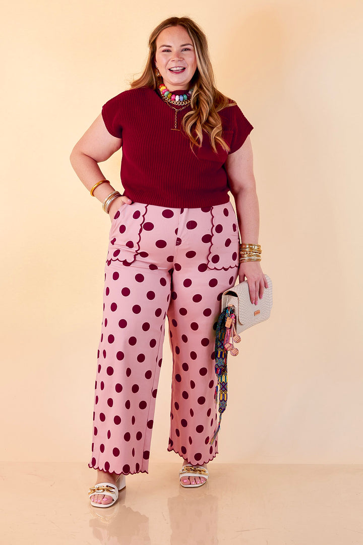 Repeat Worthy Cap Sleeve Cropped Sweater with Front Pocket in Maroon